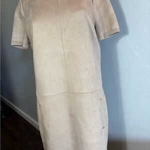 Elie Tahari Bridgett Faux-Suede Shift Dress Size 8